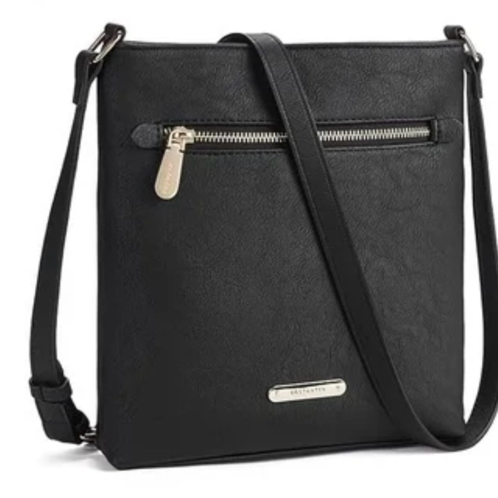 Bostanten Black Leather Crossbody Bag NWOT - Picture 2 of 7